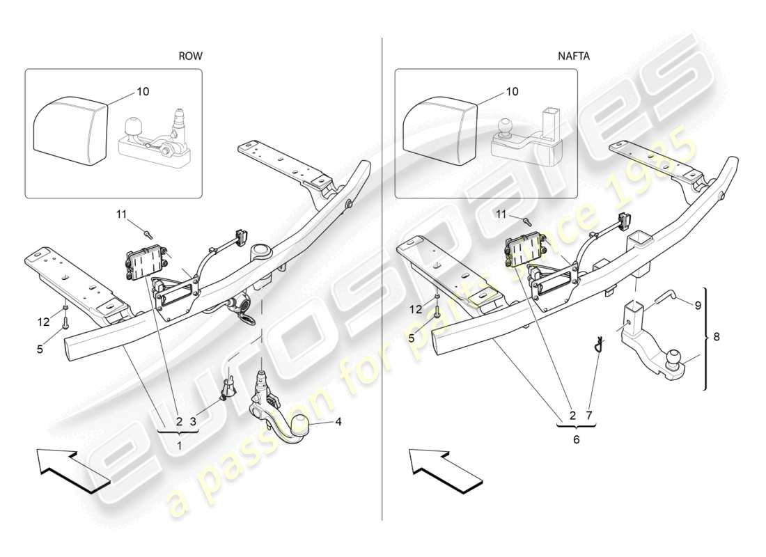 maserati levante (2018) norma fornita diagramma delle parti