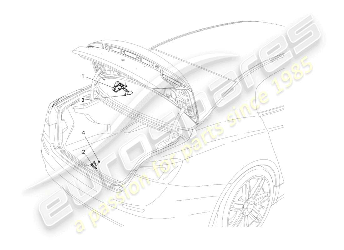 maserati ghibli (2015) comando apertura portellone posteriore diagramma delle parti
