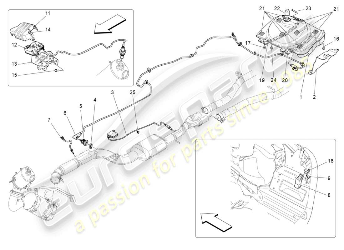 maserati ghibli (2018) schema delle parti del sistema adblue