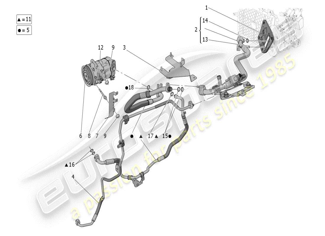 maserati grecale modena (2023) centralina a/c: dispositivi vano motore schema particolare