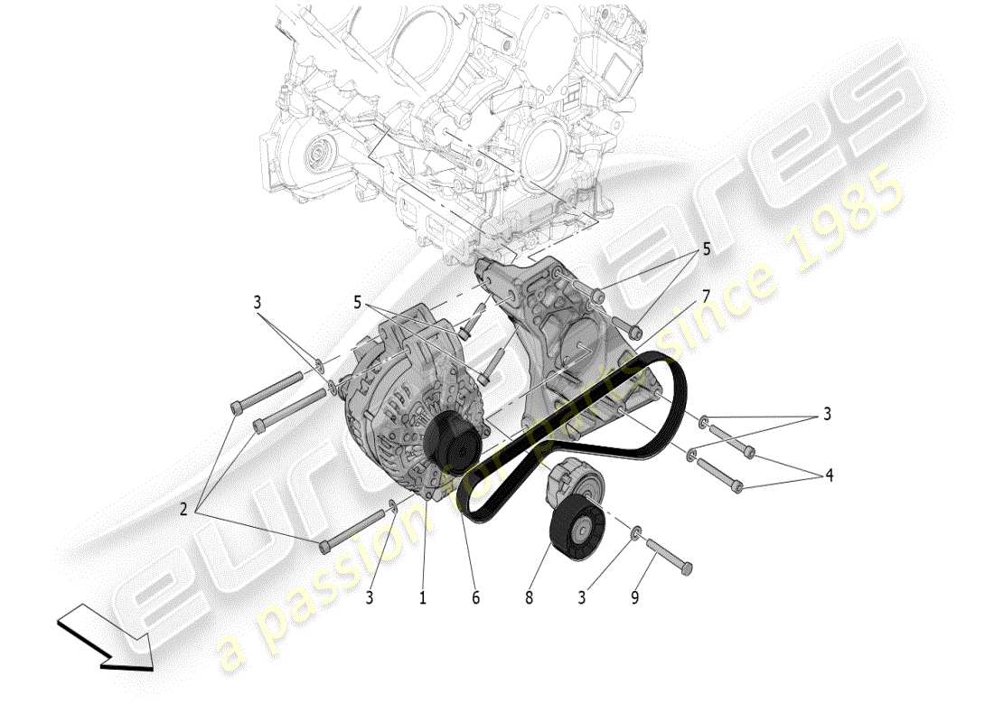 maserati mc20 (2024) generazione e accumulo di energia diagramma delle parti