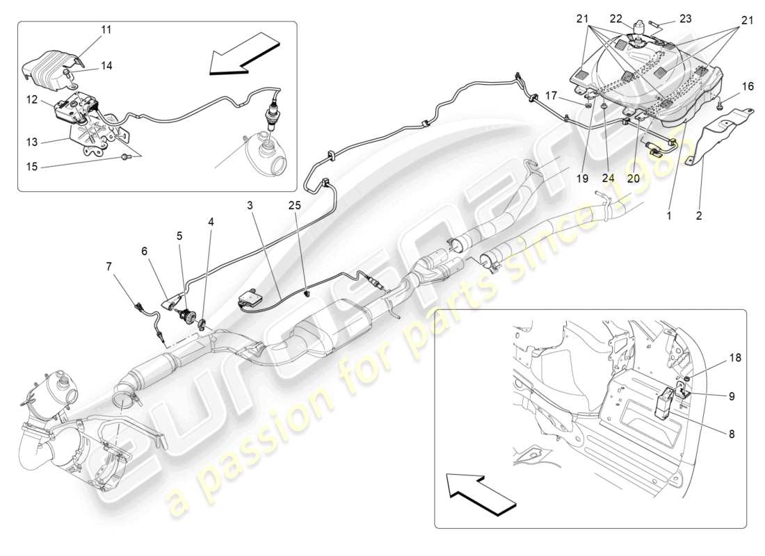 maserati ghibli (2016) sistema adblue diagramma delle parti