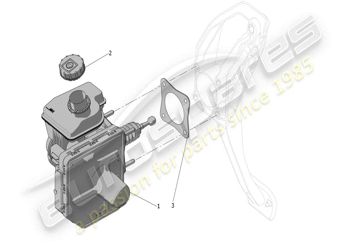 maserati mc20 (2024) servofreno diagramma delle parti