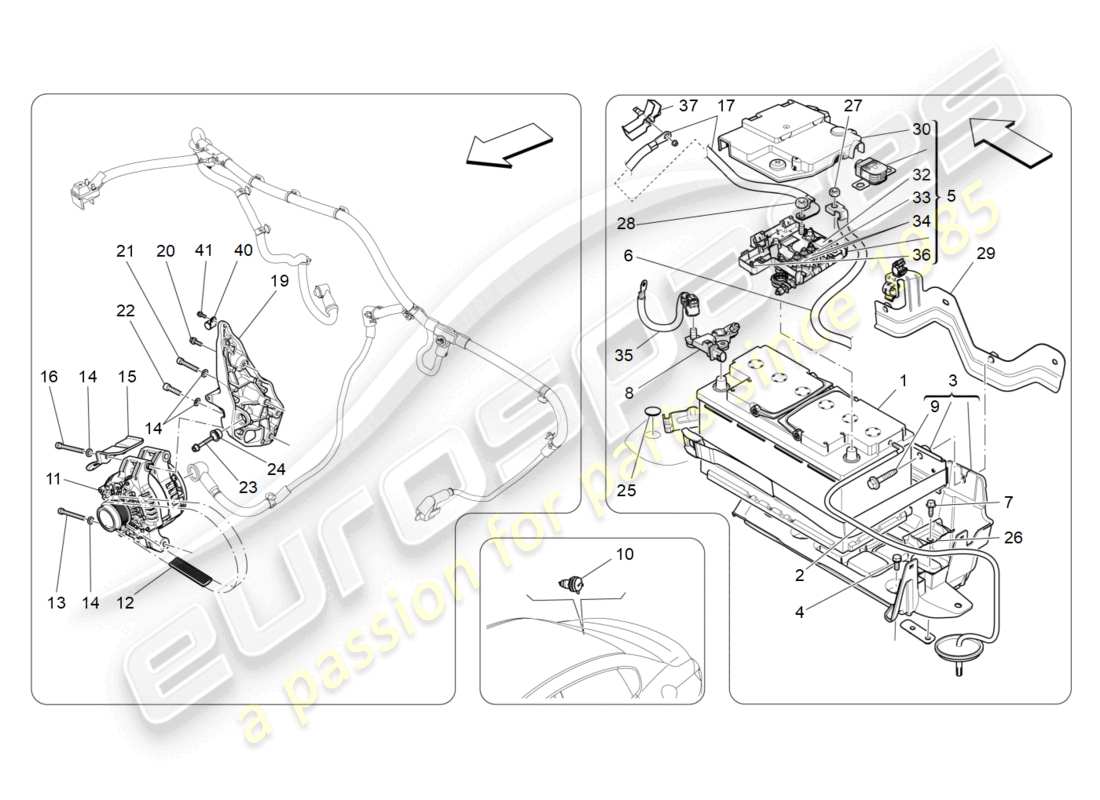 un diagramma delle parti dal catalogo delle parti maserati ghibli (2014)