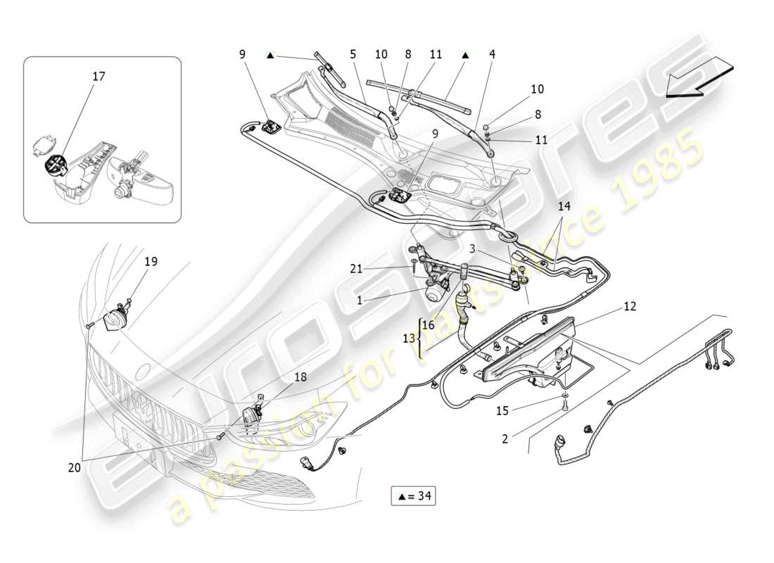 diagramma della parte contenente il codice parte 670030623