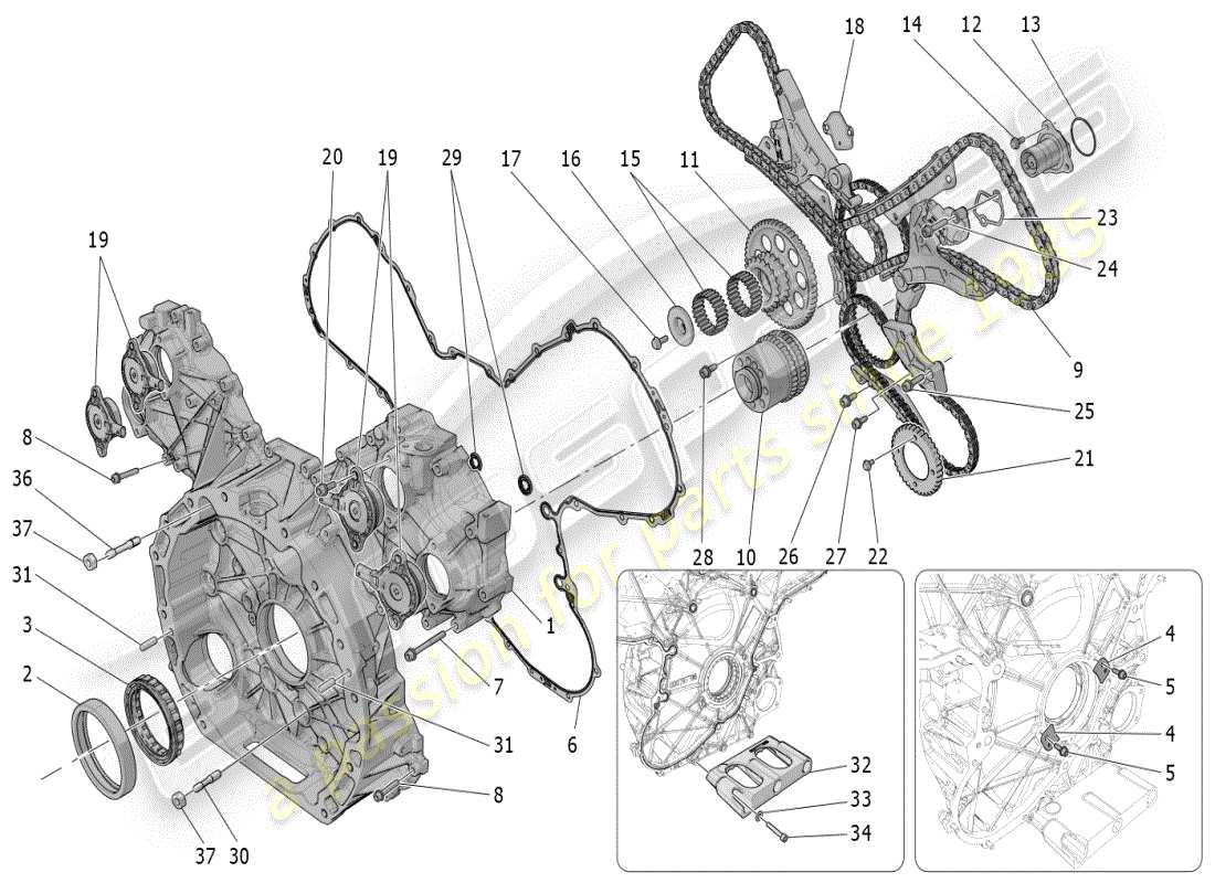 maserati mc20 (2024) tempistica diagramma delle parti