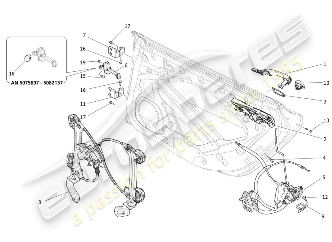 maserati ghibli (2018) porte posteriori: meccanismi schema particolare