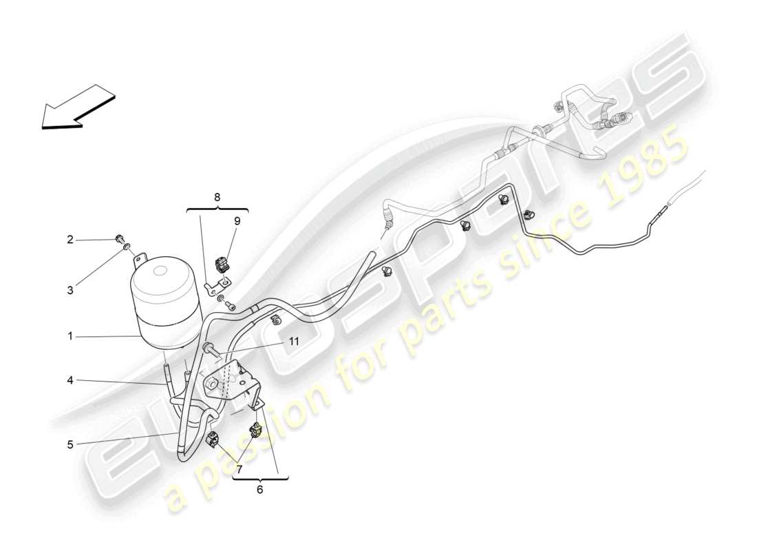 maserati levante (2018) sistema d'aria aggiuntivo diagramma delle parti