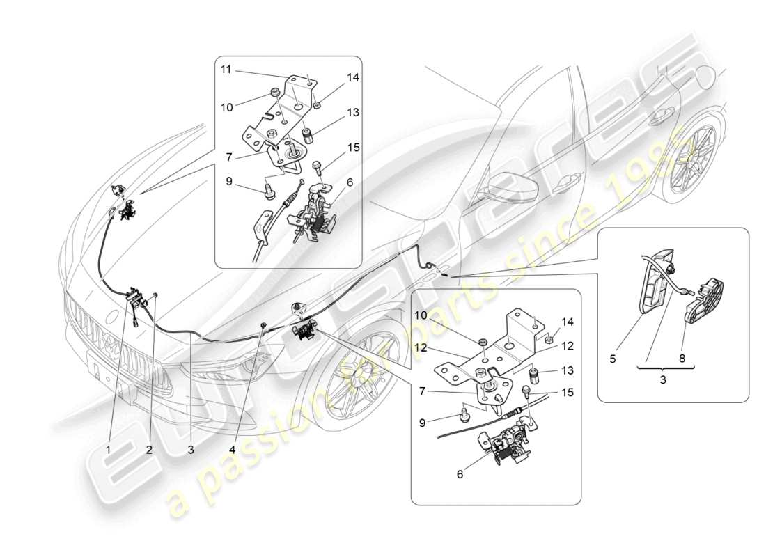 un diagramma delle parti dal catalogo delle parti maserati ghibli (2015)