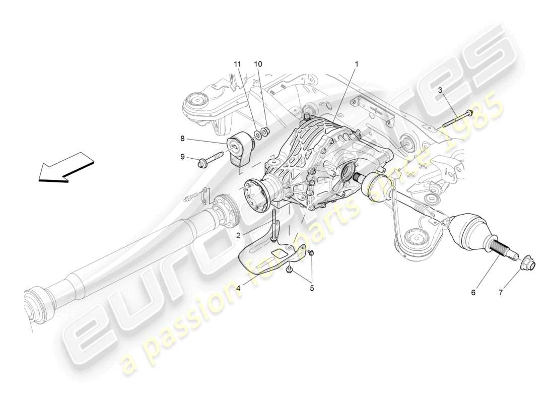 un diagramma delle parti dal catalogo delle parti di Maserati Ghibli (2014)