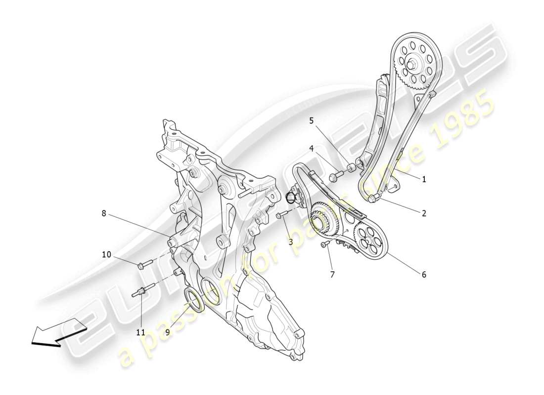un diagramma delle parti dal catalogo delle parti maserati levante gt (2022)