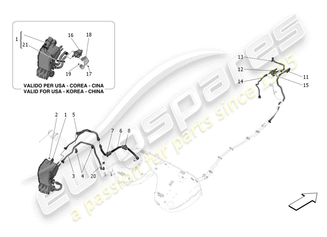 diagramma della parte contenente il codice parte 670156722
