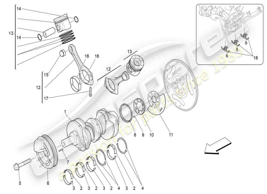 diagramma della parte contenente il codice parte 46352974