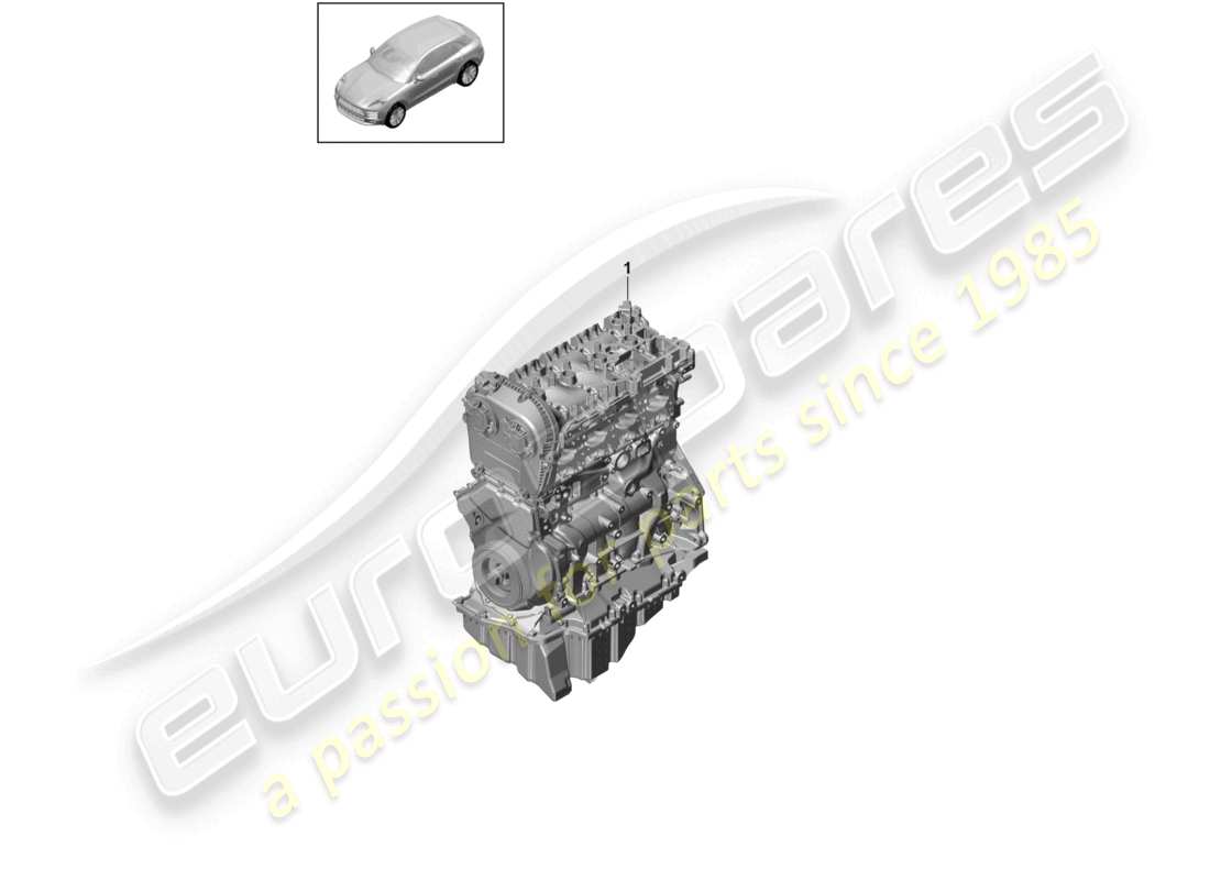 porsche 2021 (macan) motore base diagramma delle parti