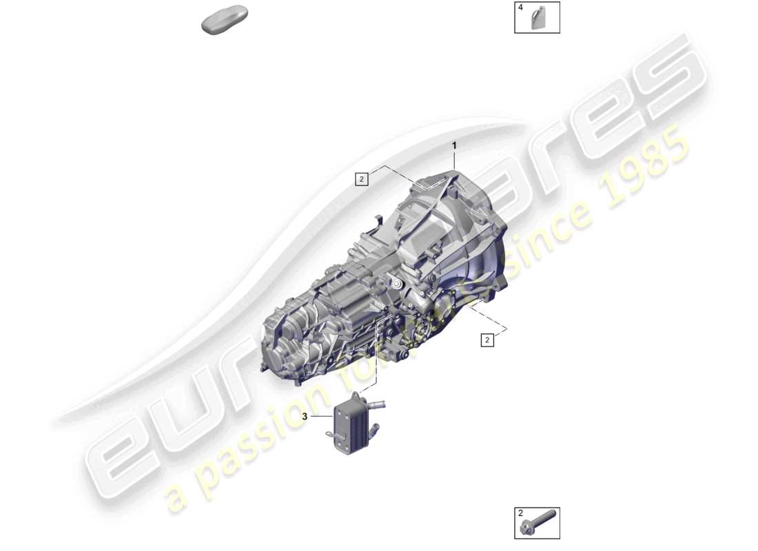 porsche 2021 (718 cayman gt4) schema delle parti del cambio manuale