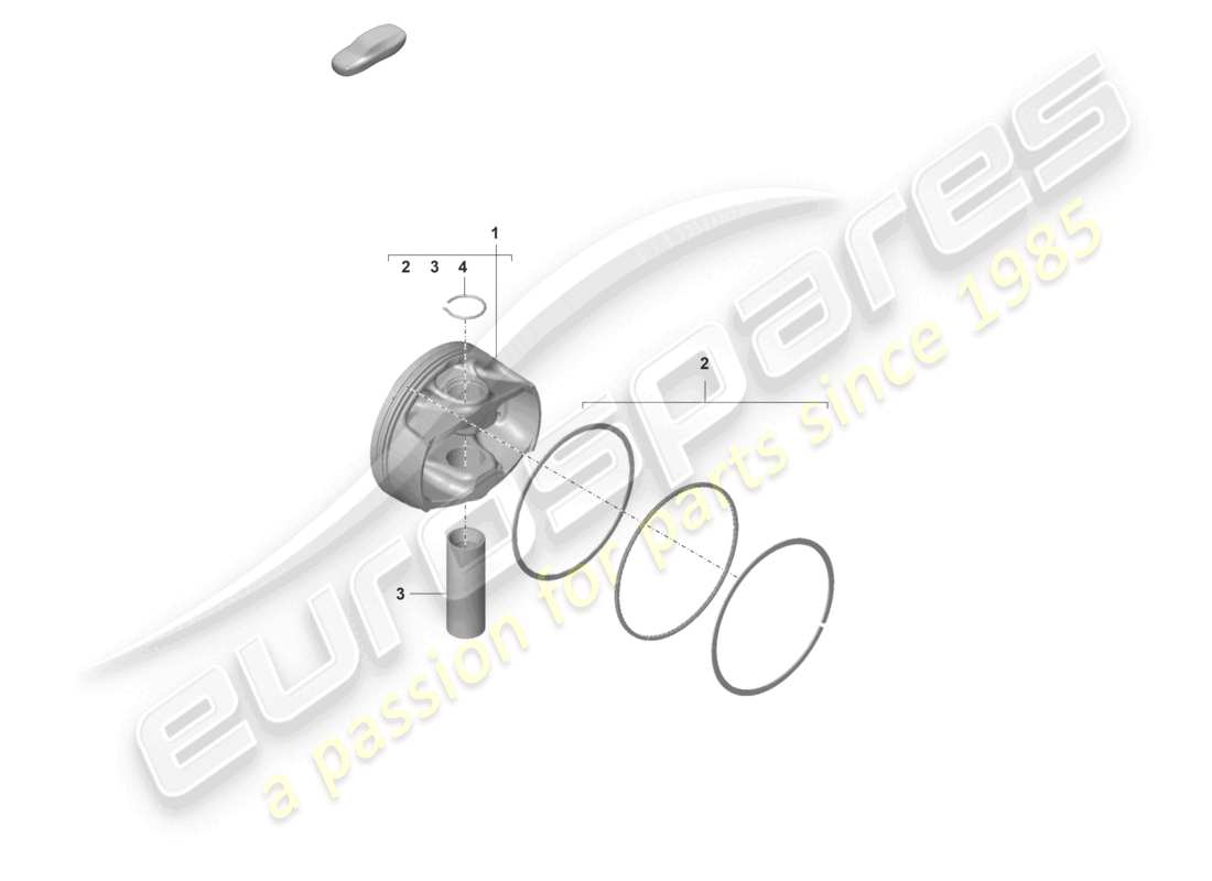 porsche 2022 (992-1 gt3/rs/st) diagramma delle parti del pistone