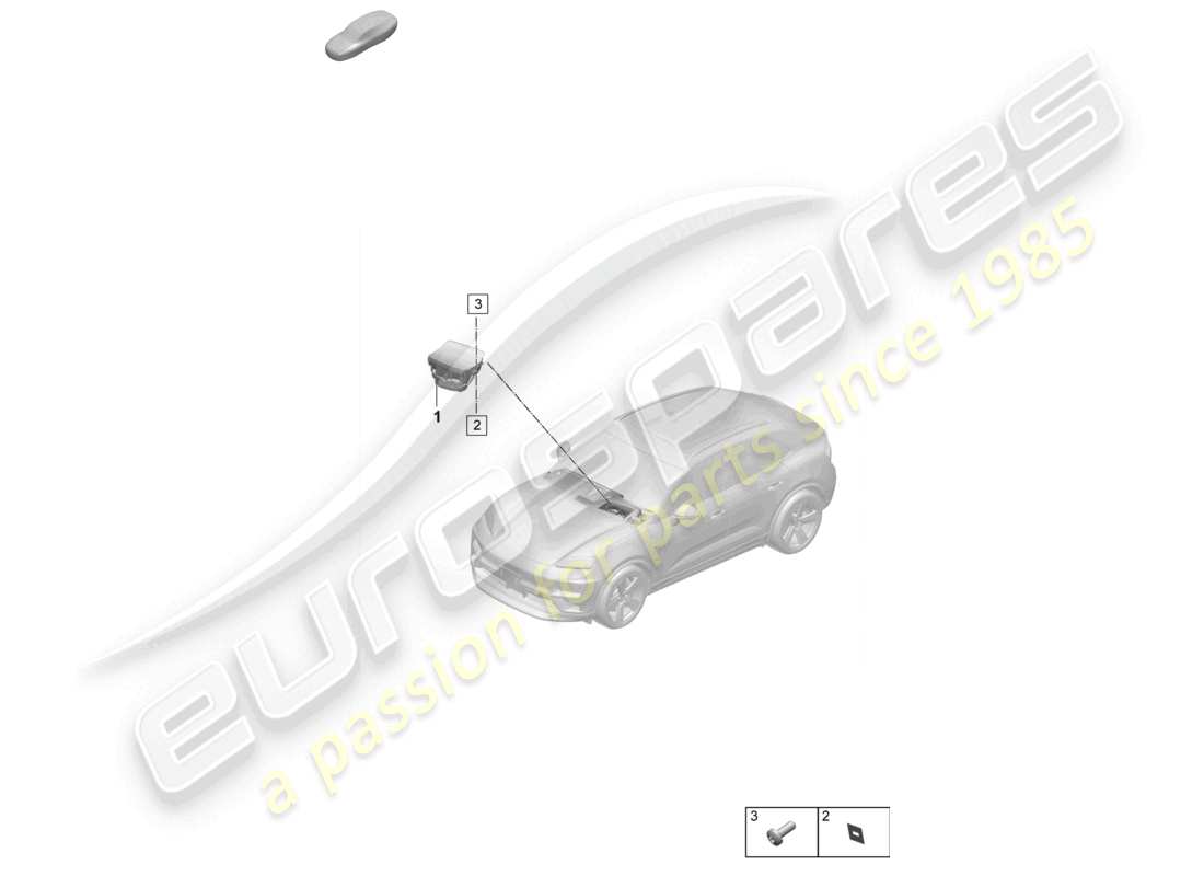 porsche 2025 (macan-e) schema delle parti del display head-up