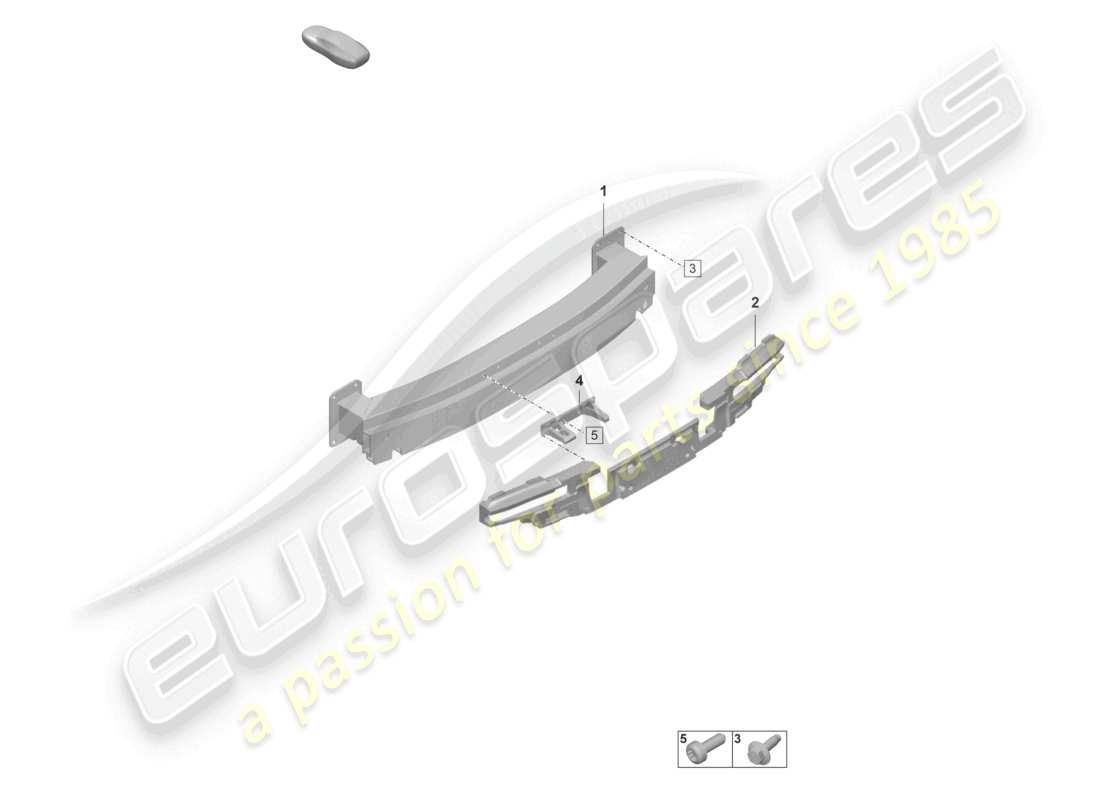 porsche 2022 (taycan 9j1-1) supporto paraurti posteriore diagramma delle parti
