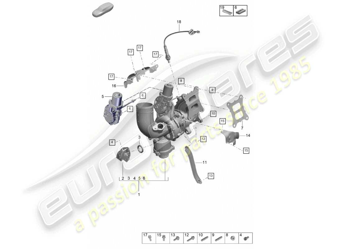 porsche 2021 (macan) schema elettrico della sonda lambda del turbocompressore a gas di scarico
