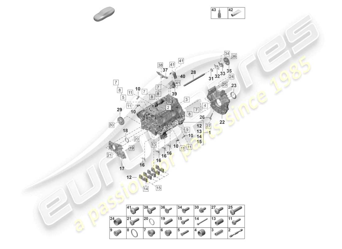porsche 2021 (panamera 971-2) carter motore parti singole diagramma delle parti