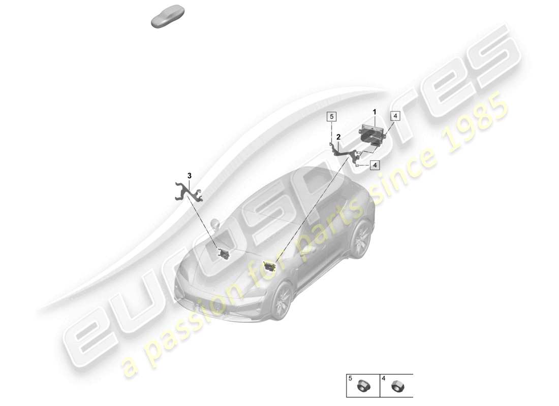 porsche 2025 (taycan 9j1-2) centrale di controllo per servizi online diagramma delle parti