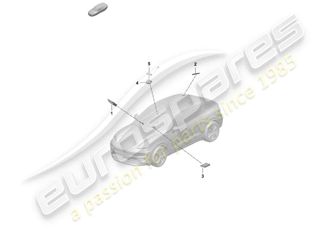 porsche 2025 (macan-e) unità di controllo lettore di carte chip per sistema di pedaggio stradale schema delle parti