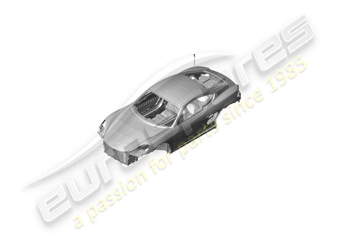 porsche 2021 (718 cayman gt4) schema delle parti della carrozzeria