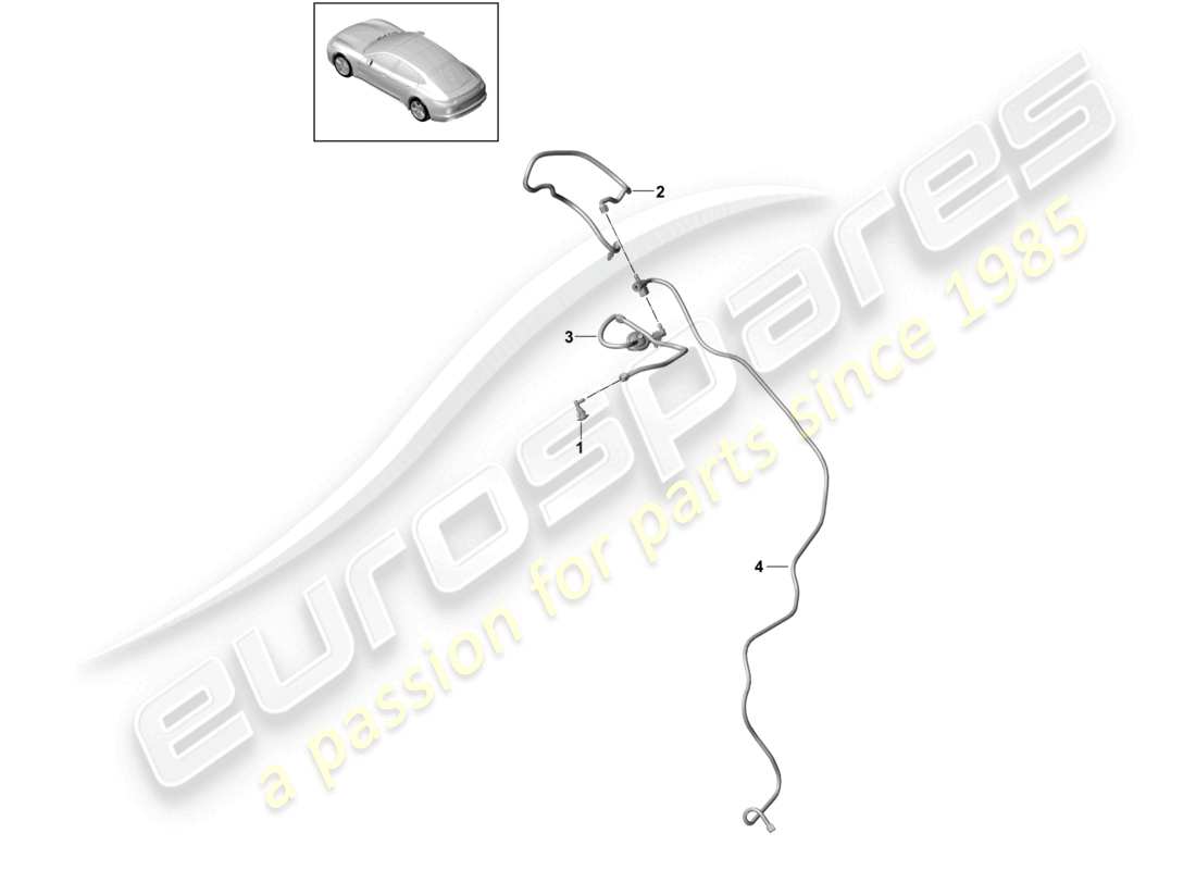 porsche 2021 (panamera 971-1) getto d'acqua tergicristallo posteriore diagramma delle parti