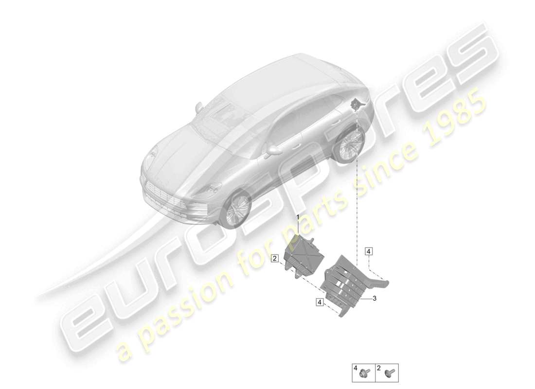 porsche 2021 (macan) amplificatore per impianto sonora diagramma delle parti
