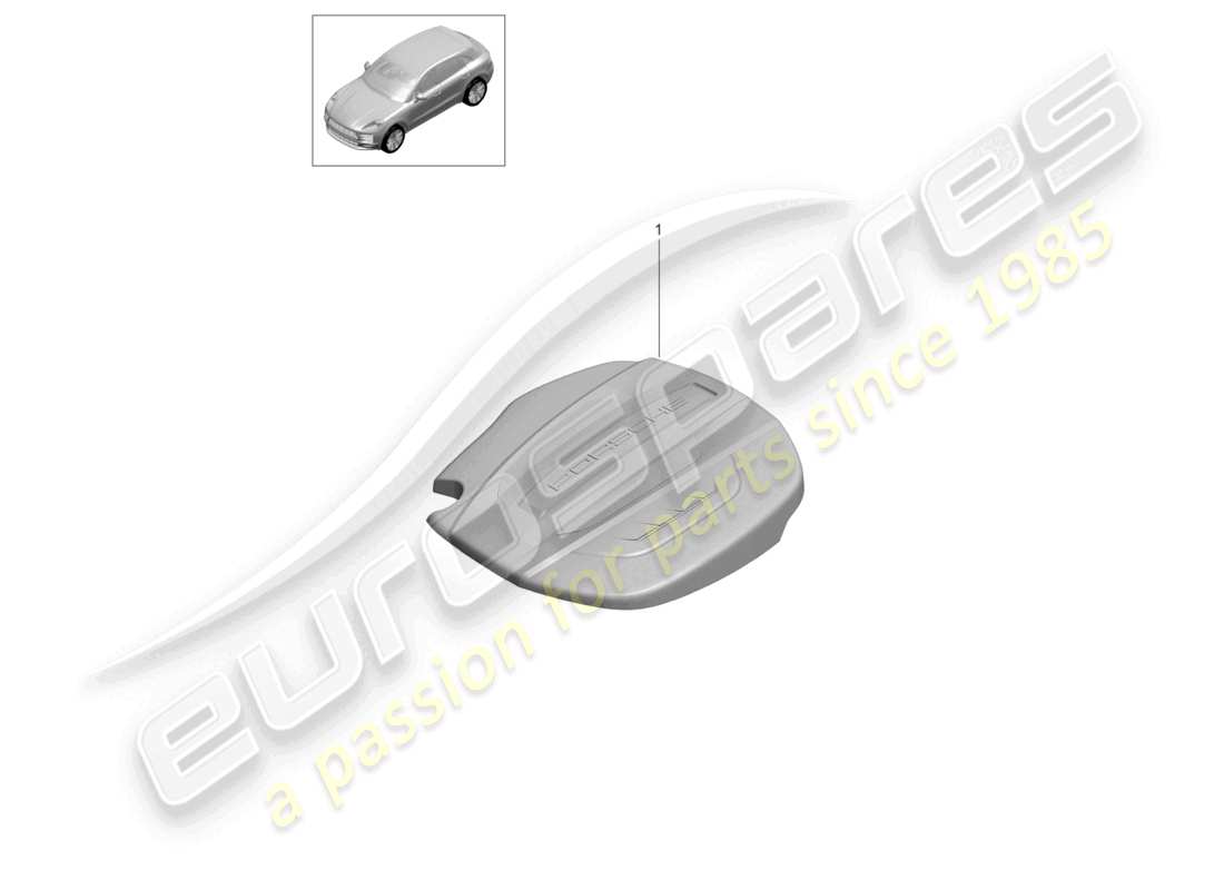 porsche 2021 (macan) copertura del motore vano motore diagramma delle parti