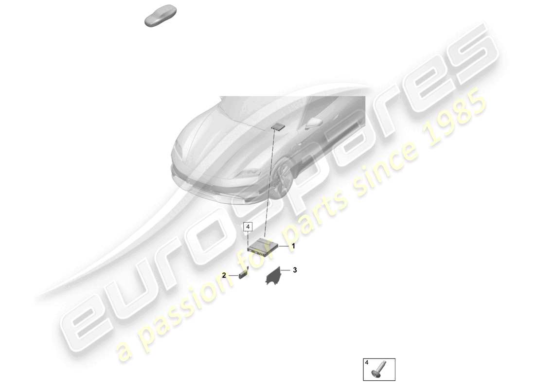 porsche 2026 (taycan 9j1-2) unità di controllo per modulo di chiamata di emergenza e unità di comunicazione d - 17.06.2024>> schema delle parti