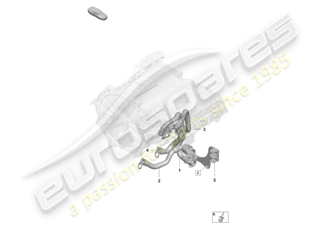 porsche 2020 (taycan 9j1-1) raffreddamento dell'azionamento asse posteriore diagramma delle parti