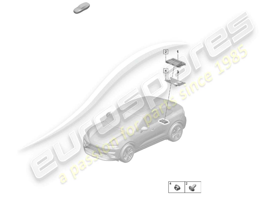 porsche 2026 (macan-e) diagramma delle parti degli amplificatori