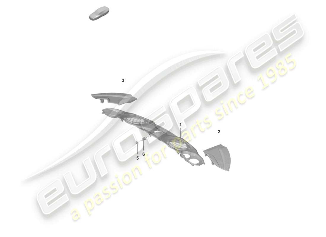 porsche 2022 (992-1 gt3/rs/st) schema delle parti copertura motore