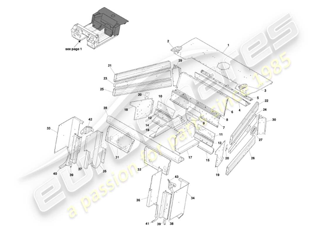 aston martin vanquish (2007) underbody2 diagramma delle parti