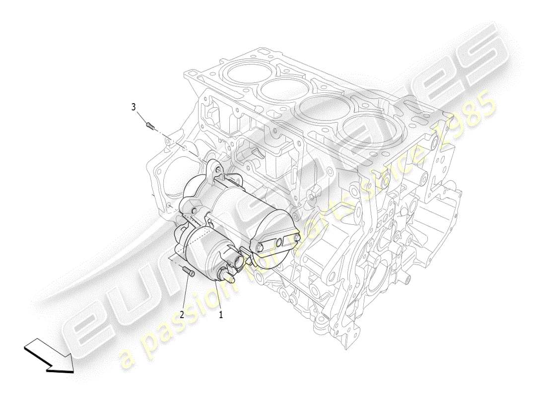 maserati ghibli (2021) controllo elettronico: diagramma delle parti di accensione del motore