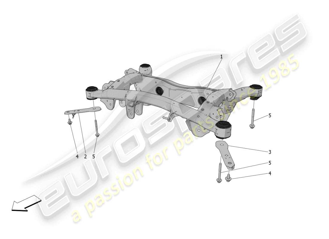 maserati grecale trofeo (2023) telaio posteriore diagramma delle parti