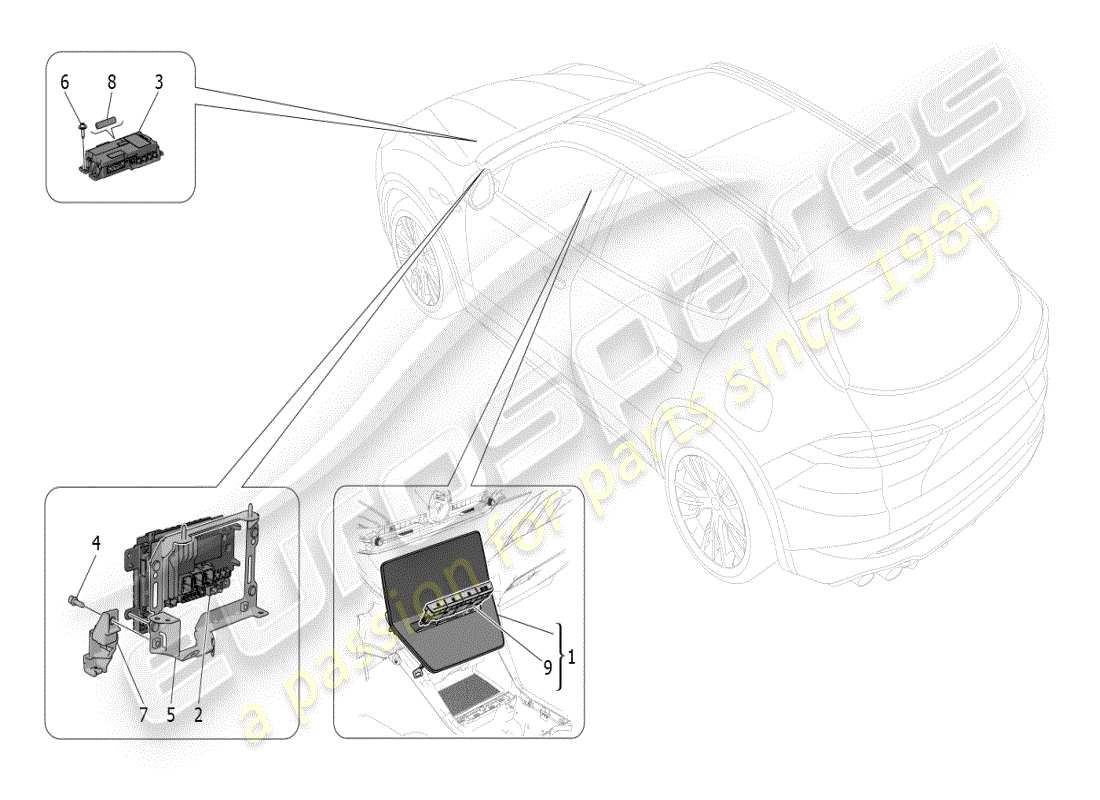 maserati grecale modena (2023) diagramma delle parti del sistema it
