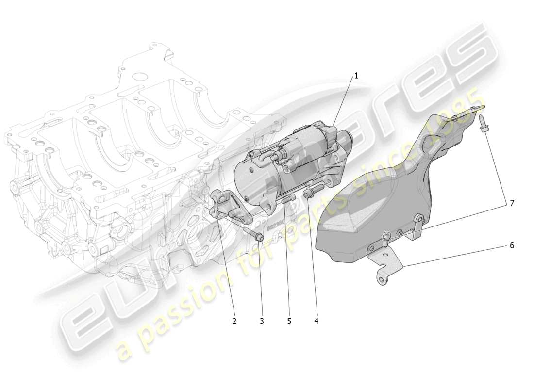 maserati grecale trofeo (2023) controllo elettronico: diagramma delle parti di accensione del motore