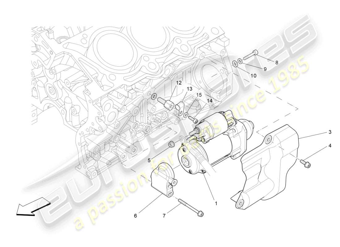 maserati levante (2020) controllo elettronico: accensione motore diagramma delle parti