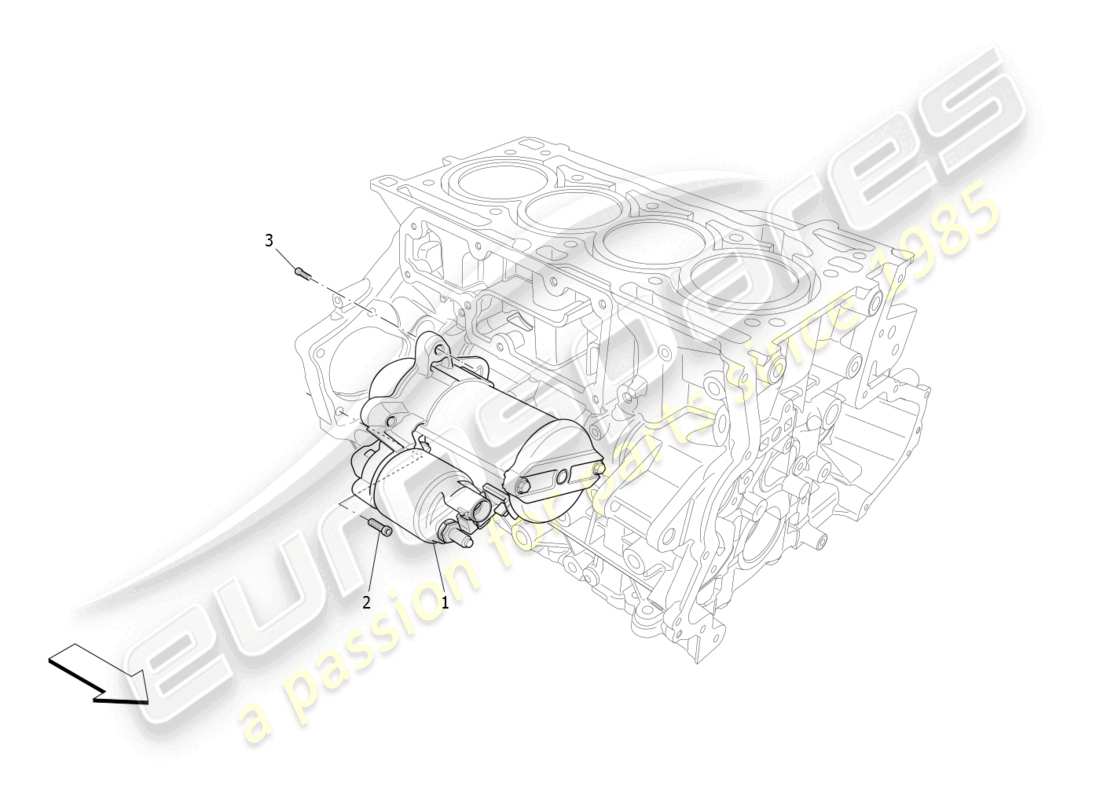 maserati levante gt (2022) controllo elettronico: accensione motore diagramma delle parti