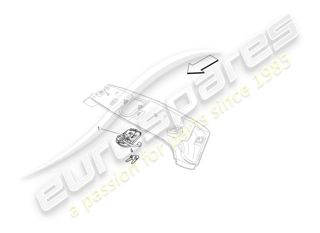 maserati grancabrio mc (2013) diagramma delle parti dei dispositivi interni del veicolo