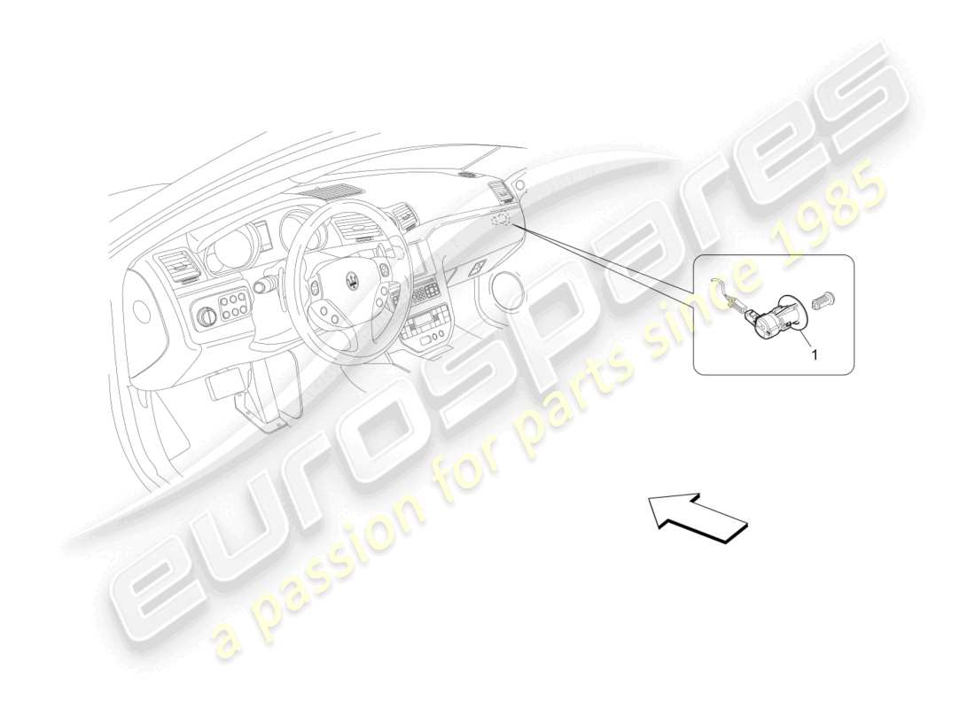 maserati grancabrio mc (2013) disattivazione airbag passeggero diagramma delle parti