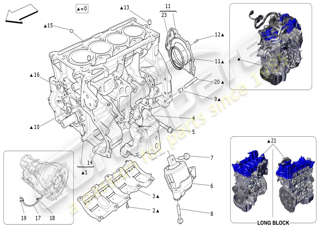 maserati ghibli (2021) schema delle parti del basamento