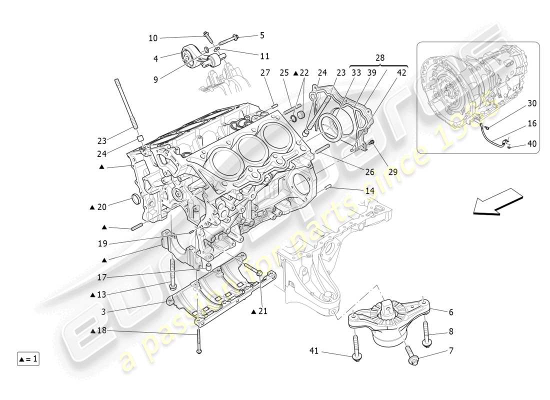 maserati ghibli (2017) schema delle parti del basamento