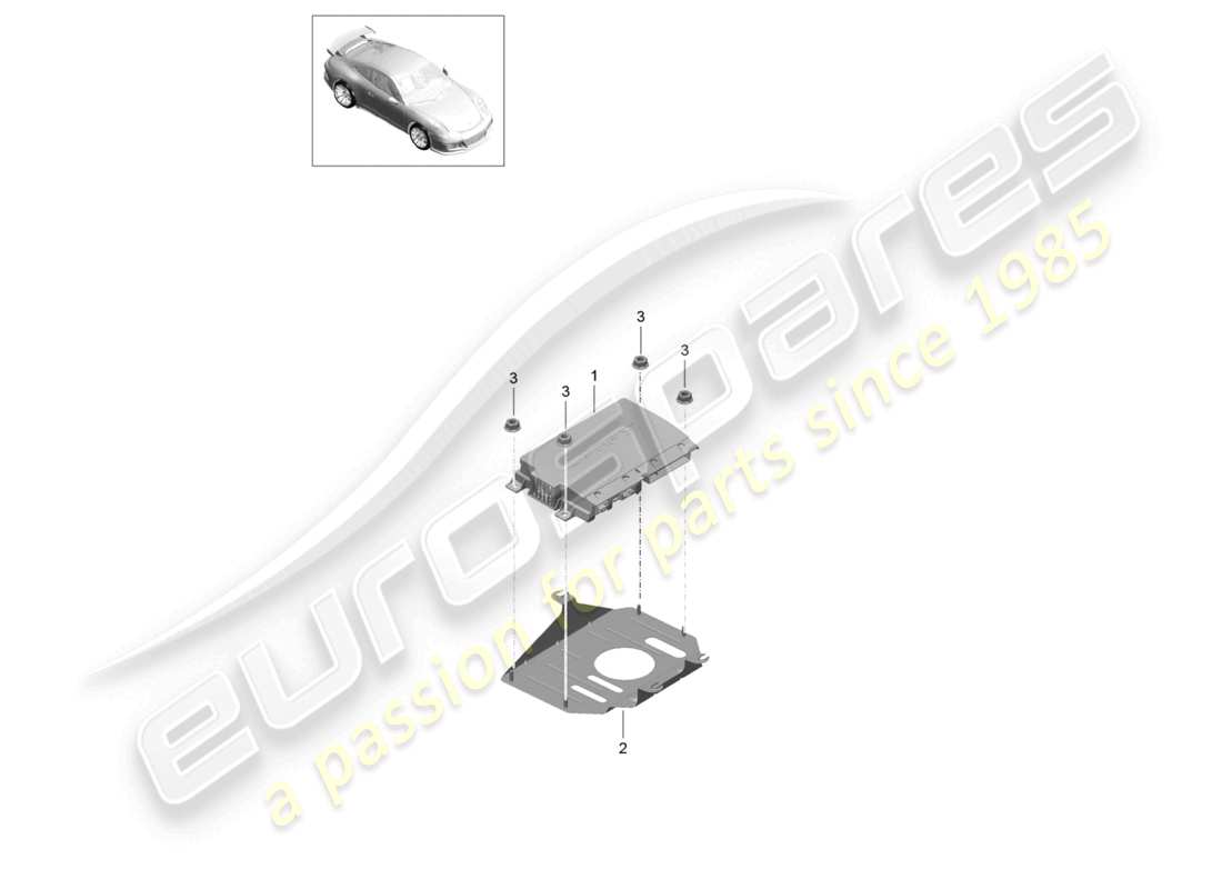 porsche 2021 (991-2 r/gt3/rs) amplificatori d - mj 2018>> schema delle parti