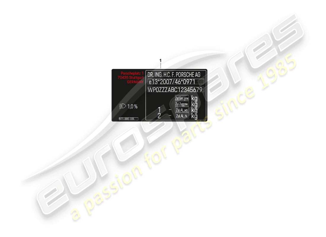 porsche 2021 (macan) tag dati riga d >>- mj 2021 diagramma delle parti