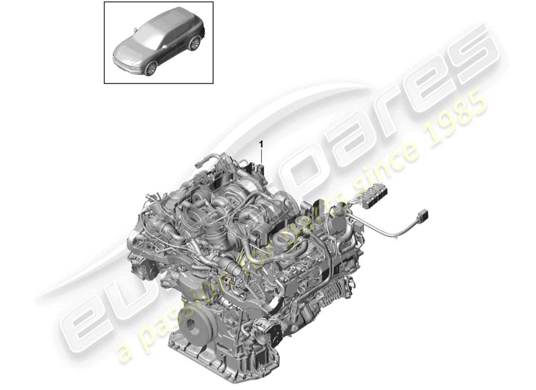 porsche 2022 (cayenne e3 9ya/9yb) schema delle parti del motore di ricambio (completo)