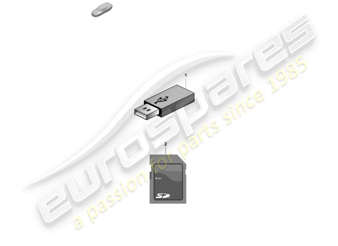 porsche 2022 (cayenne e3 9ya/9yb) chiavetta usb per l'aggiornamento dei dati di navigazione d - mj 2022>> schema delle parti