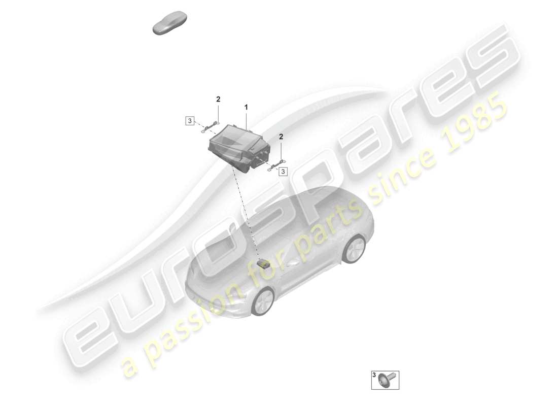 porsche 2021 (taycan 9j1-1) diagramma delle parti del display head-up